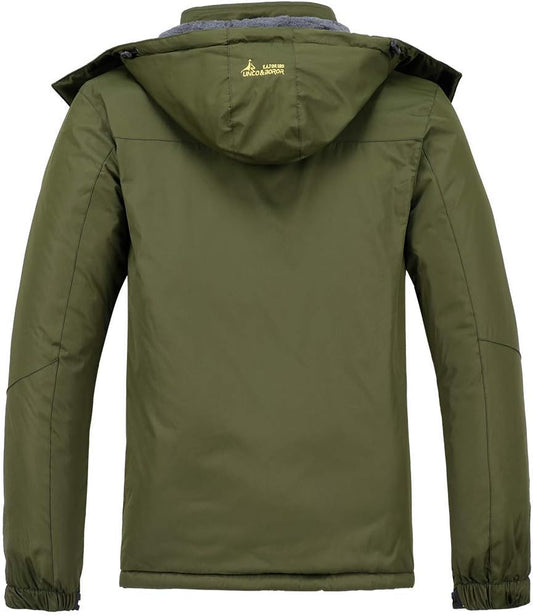 Men's Ski Jacket Warm Winter Snow Coat Waterproof Mountain Windbreaker Snowboarding Jacket Hooded for Hiking Traval