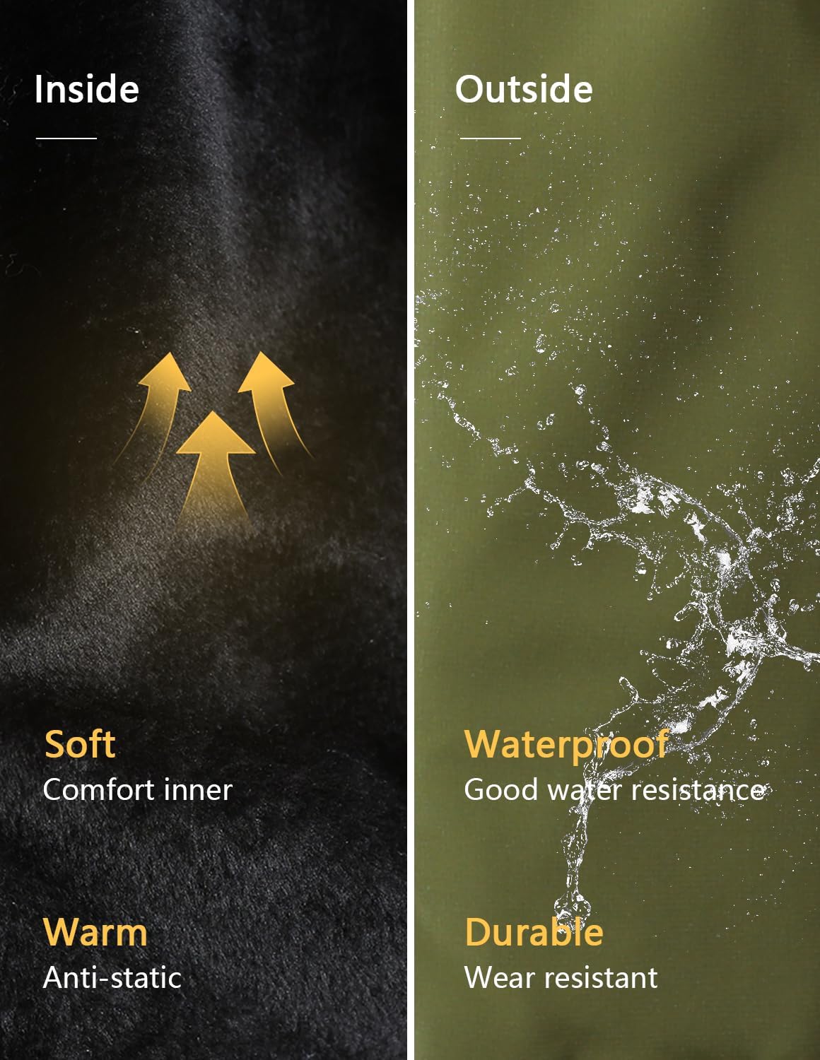 Men's Ski Jacket Warm Winter Snow Coat Waterproof Mountain Windbreaker Snowboarding Jacket Hooded for Hiking Traval