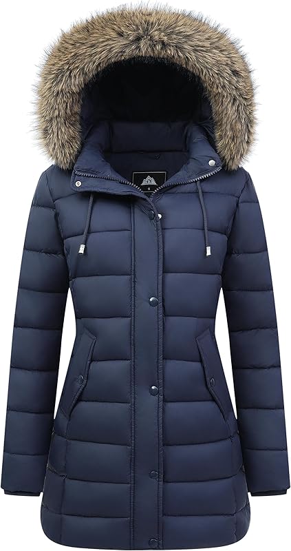 reinforced stitching of MOERDENG womens thickened down parka for long-lasting outdoor durability
