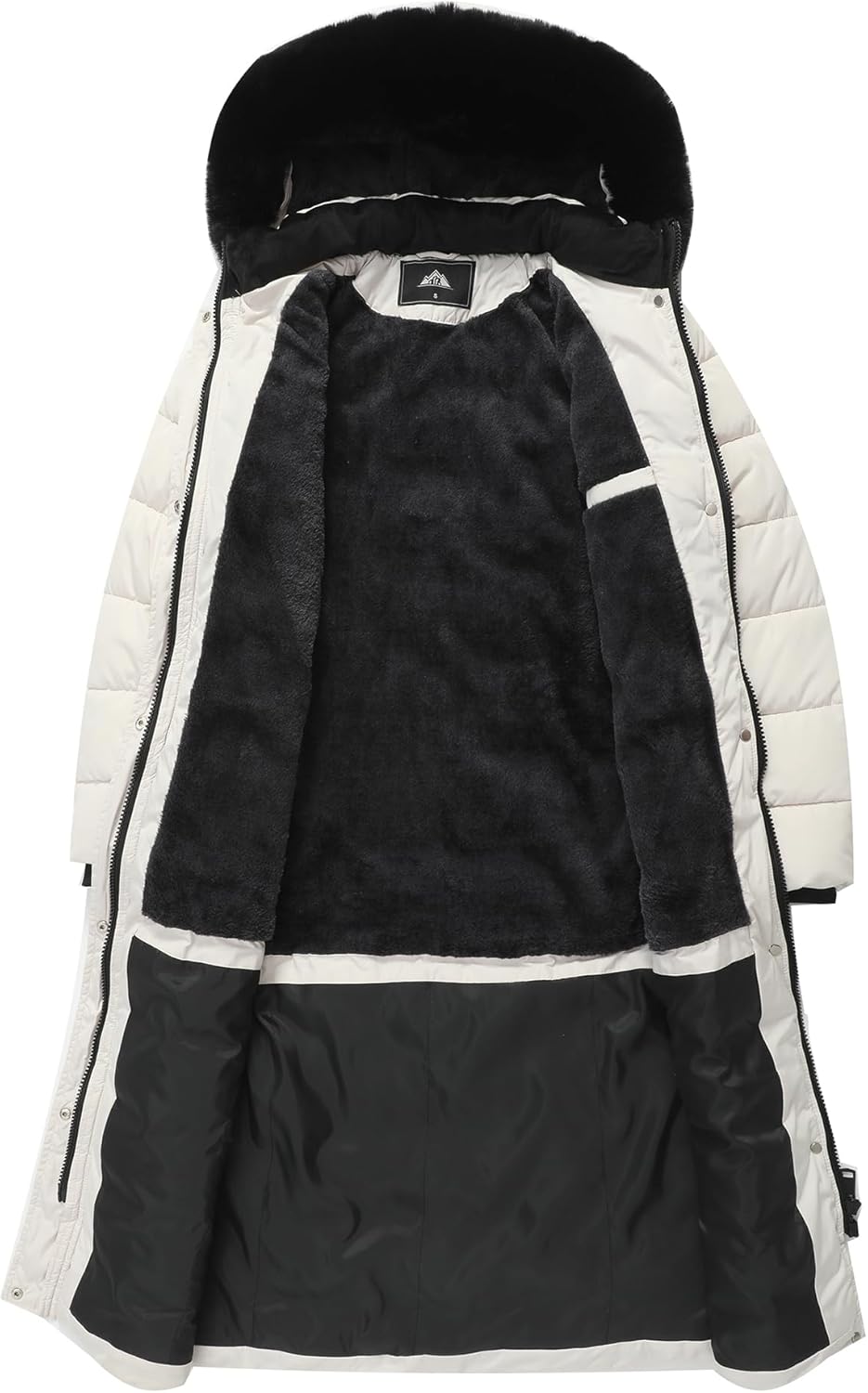 thickened down-alternative insulation of MOERDENG womens warm puffer jacket for sub-zero warmth
