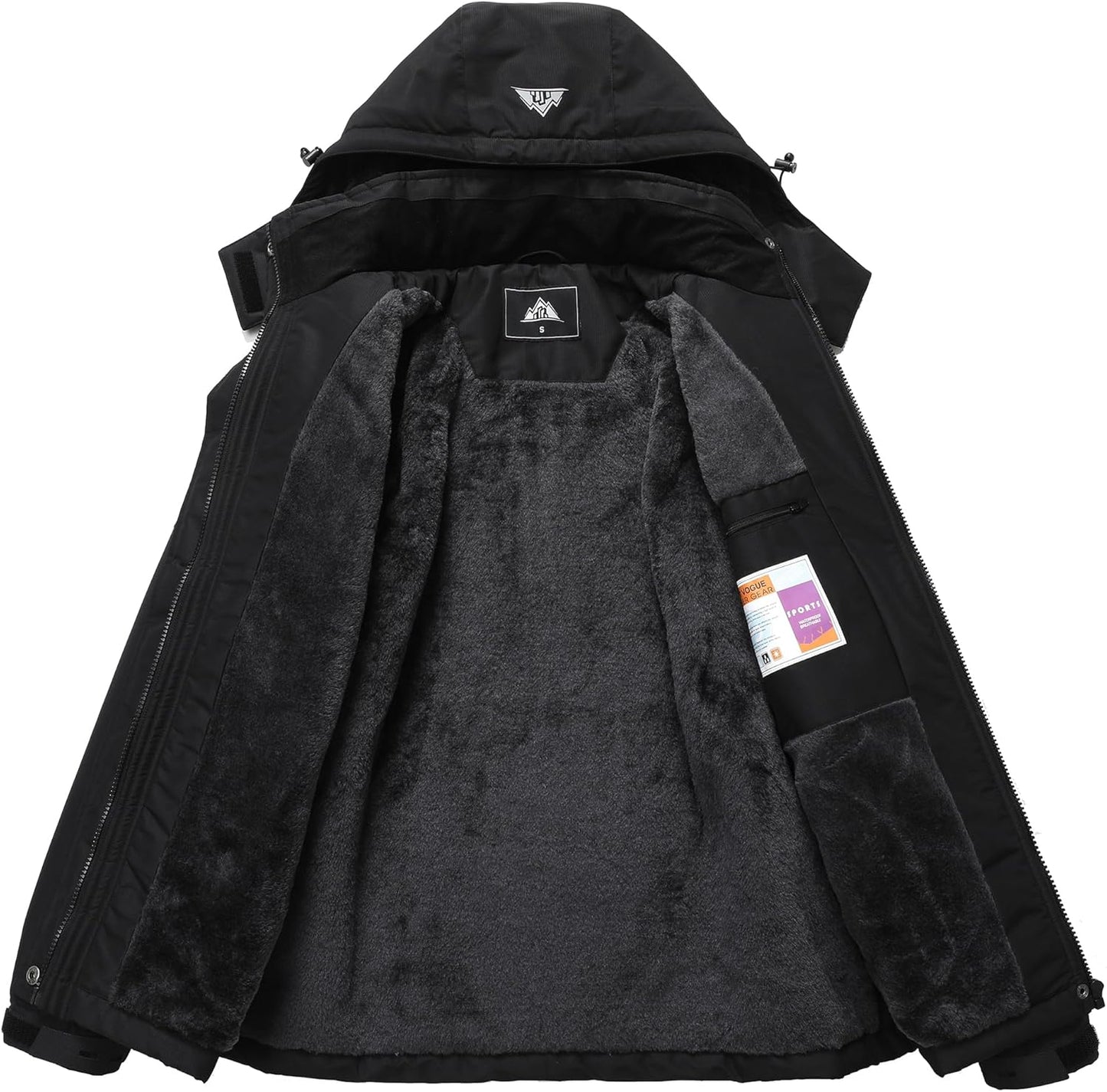 MOERDENG Women's Waterproof Snow Ski Jacket - Warm Winter Coat Insulated for Snowboarding, Softshell for Winter Hiking