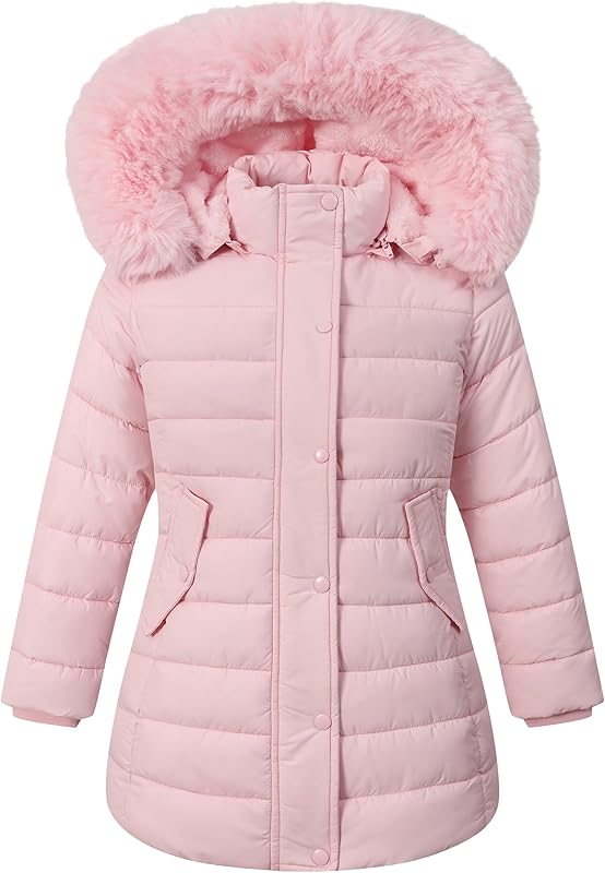 hypoallergenic inner lining of MOERDENG girls long waterproof winter puffer parka for sensitive skin
