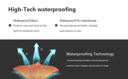 Men's Ski Jacket Winter Warm Snow Coat Waterproof Windbreaker Hooded Work Outerwear Snowboarding Jackets