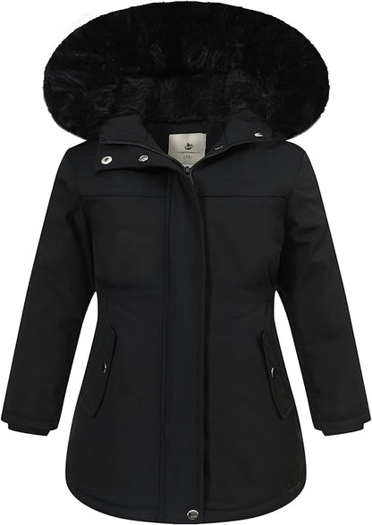MOERDENG Girls Waterproof Winter Coat - Warm & Insulated
