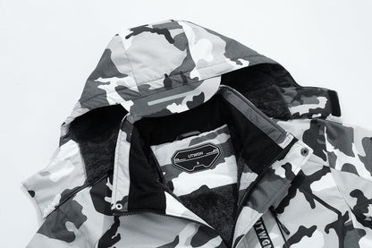 Men's Ski Jacket Winter Warm Snow Coat Waterproof Windbreaker Hooded Work Outerwear Snowboarding Jackets