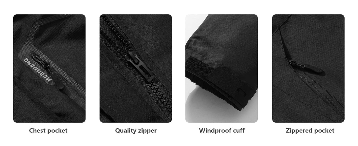 Women's Waterproof Lightweight Rain Jacket Windproof Breathable Trench Coat Detachable Hood Raincoats Outdoor Hiking Jacket