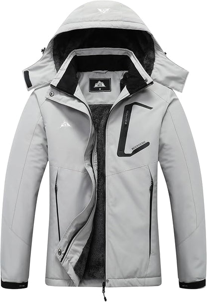 MOERDENG Women’s Waterproof Ski Jacket – Warm Hooded Snow Coat