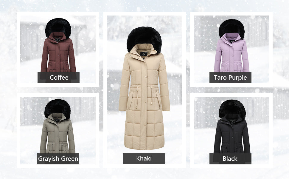 stylish women’s long winter coat for everyday cold weather