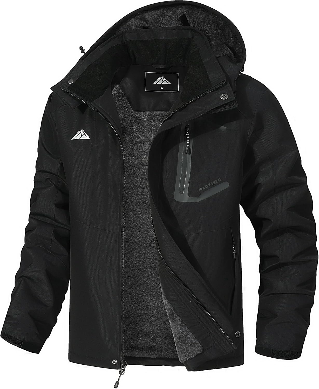 Men's Mountain Ski Jacket Waterproof Winter Coat Warm Snowboarding Jacket Snow Windbreaker Hooded for Hiking