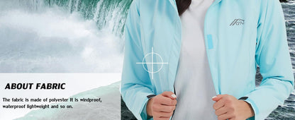Women's Waterproof Raincoat Lightweight Rain Jacket Detachable Hood Travel Outdoor