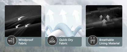 Women's Waterproof Lightweight Rain Jacket Windproof Breathable Trench Coat Detachable Hood Raincoats Outdoor Hiking Jacket