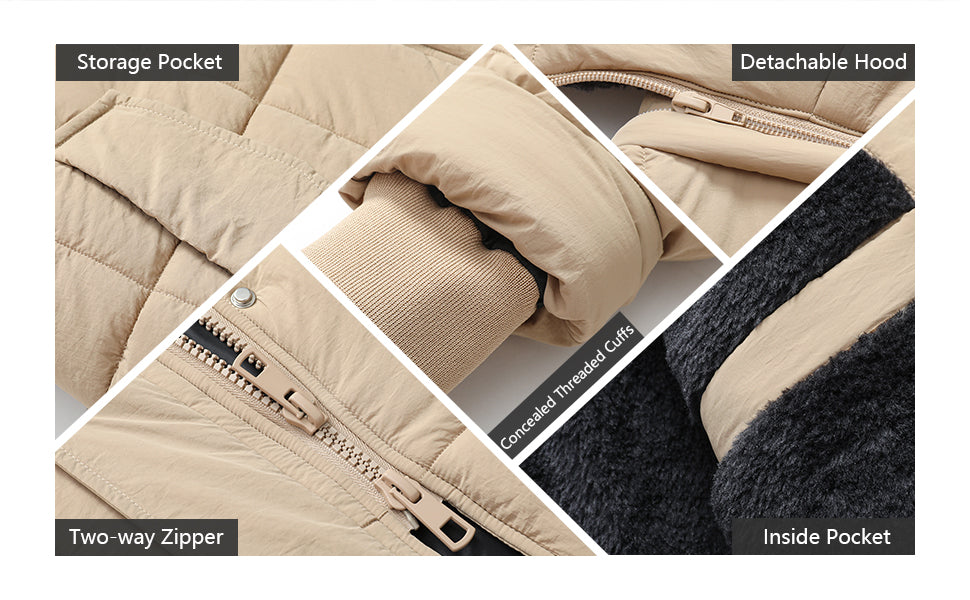 women’s long winter coat thick warm padding for winter snow