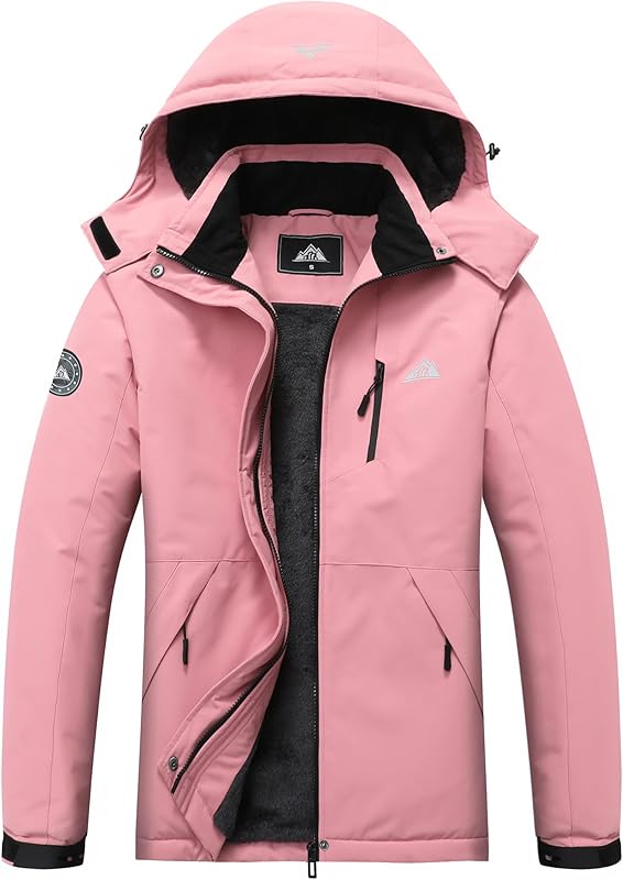MOERDENG Women's Waterproof Snow Ski Jacket - Warm Winter Coat Insulated for Snowboarding, Softshell for Winter Hiking
