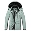 MOERDENG Women's Ski Jacket Waterproof Warm Winter Coat Hooded Snowboarding Jacket Versatile for Hiking & Winter Activities