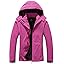 MOERDENG Women's Waterproof Rain Jacket Lightweight Raincoat Hooded Hiking Jacket Softshell Windbreaker