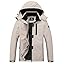 MOERDENG Women's Snow Ski Jacket Warm Winter Coat Waterproof Snowboarding Jacket with Zippered Pockets