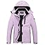 MOERDENG Women's Snow Ski Jacket Warm Winter Coat Waterproof Snowboarding Jacket with Zippered Pockets