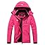 MOERDENG Women's Waterproof Ski Jacket Warm Winter Coat Outdoor Windbreaker Hiking Snowboarding Jacket