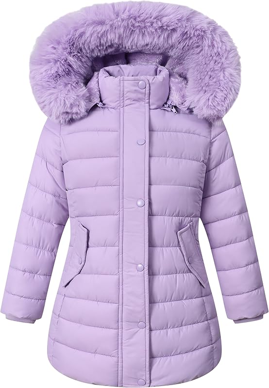 reflective strips design of MOERDENG kids long warm winter coat for outdoor safety at dusk