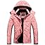 MOERDENG Women's Ski Jacket Warm Winter Coat Hooded Snowboarding Jackets Waterproof Mountain Windbreaker for Hiking Traval