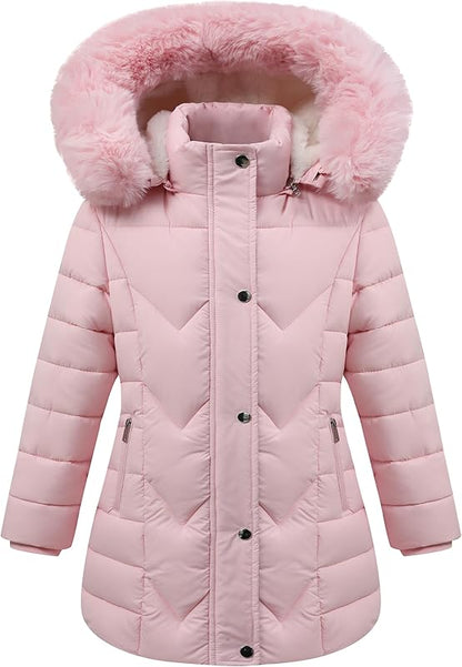 adjustable hem drawstring of MOERDENG kids insulated long coat for customized fit
