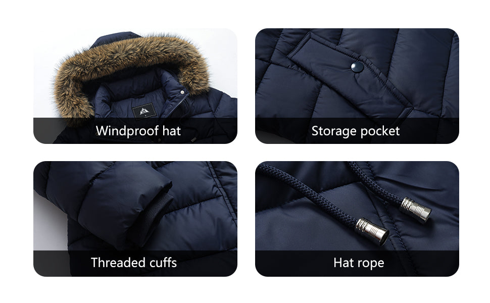down filling quality tag of MOERDENG womens thickened waterproof parka (fluffy and temperature-locking)
