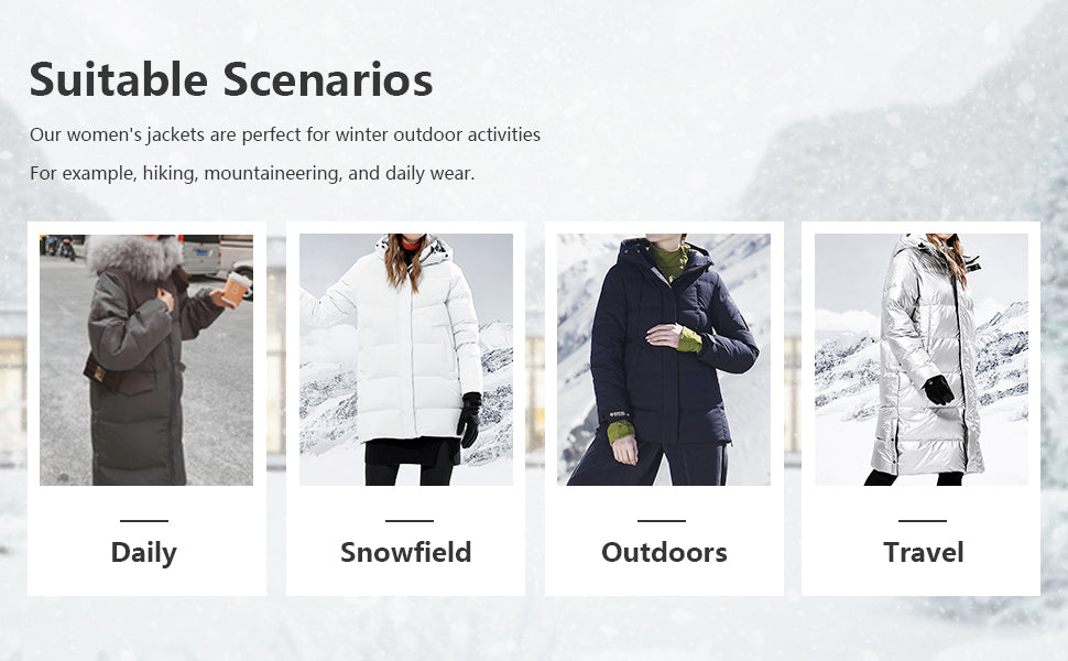 Women's Winter Coat Long Waterproof Parka - Warm Snow Jacket for Women,Windproof Winter Jacket for Cold Weather