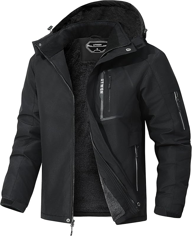 Men's Ski Jacket Winter Warm Snow Coat Waterproof Windbreaker Hooded Work Outerwear Snowboarding Jackets