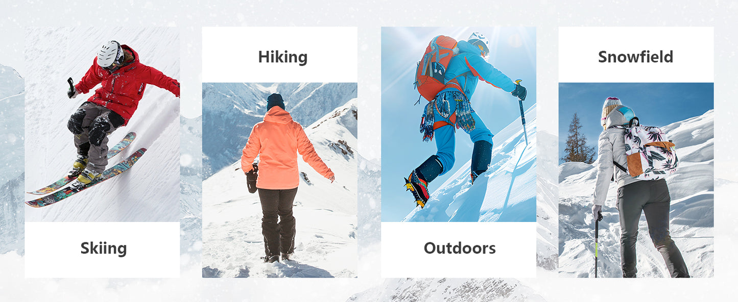 MOERDENG Women's Waterproof Snow Ski Jacket - Warm Winter Coat Insulated for Snowboarding, Softshell for Winter Hiking