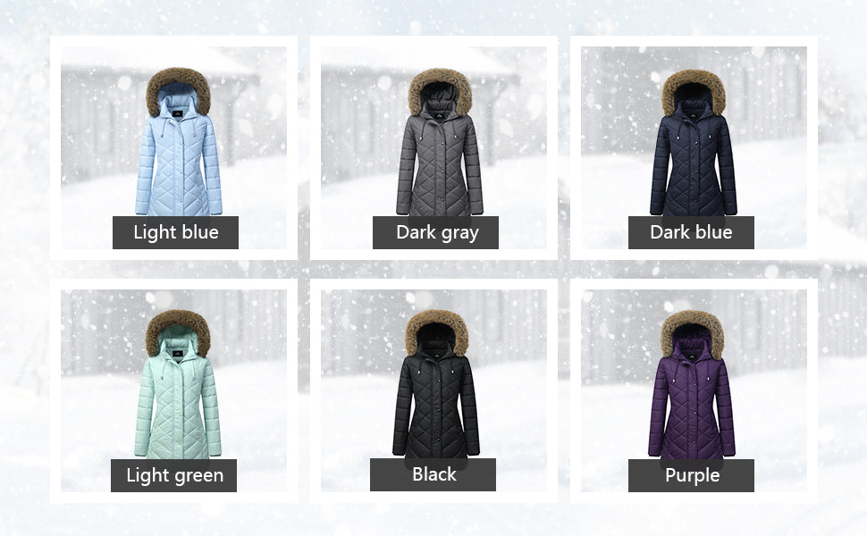 hypoallergenic fleece lining of MOERDENG womens long windproof down jacket for sensitive skin in cold weather
