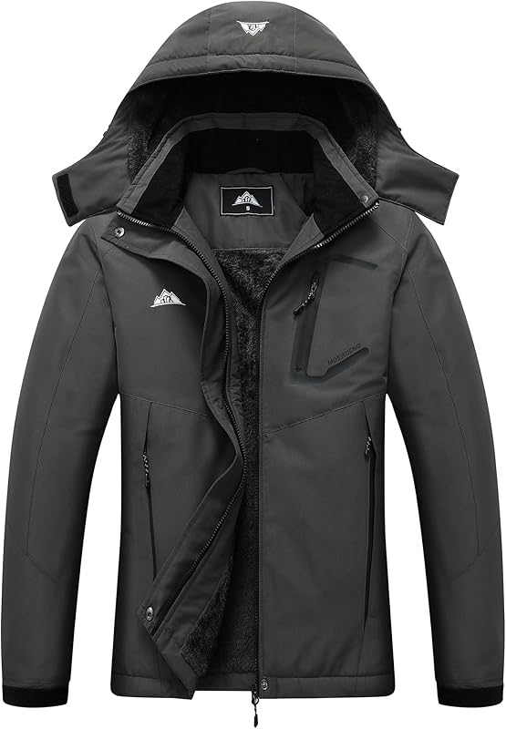 MOERDENG Women’s Waterproof Ski Jacket – Warm Hooded Snow Coat