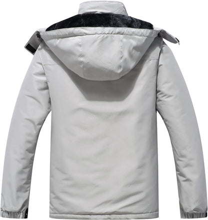 MOERDENG Women's Ski Jacket Warm Winter Coat Hooded Snowboarding Jackets Waterproof Mountain Windbreaker for Hiking Traval