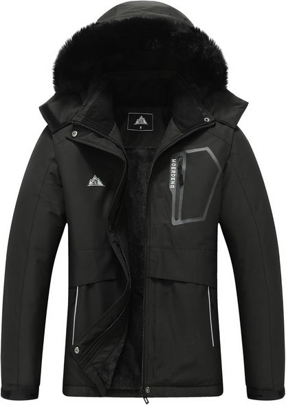 MOERDENG Women's Waterproof Snow Ski Jacket Warm Winter Coat Insulated Snowboarding Jacket Softshell Hiking Jacket