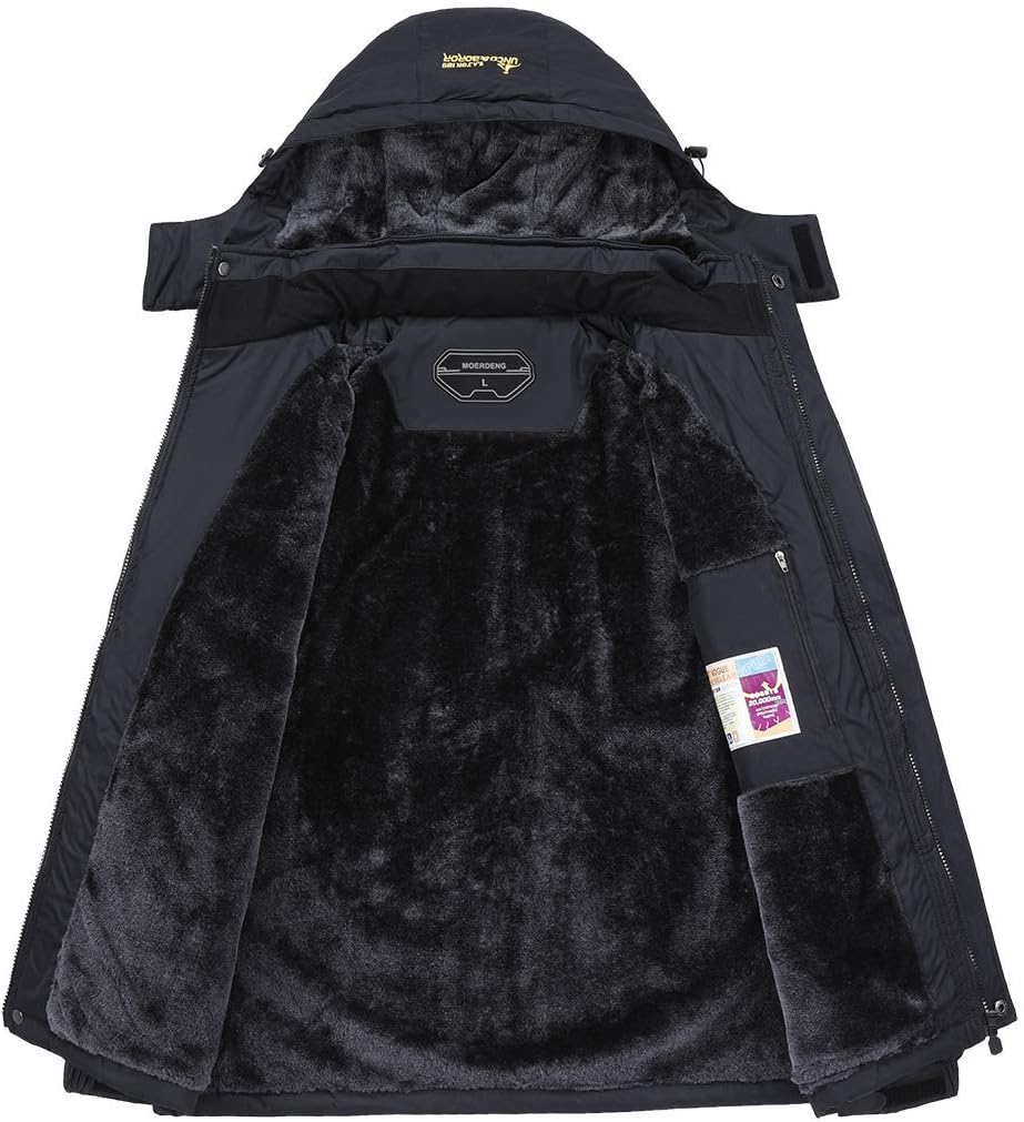 MOERDENG Women's Waterproof Ski Jacket Warm Winter Snow Coat Mountain Windbreaker Hooded Raincoat Jacket