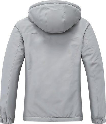 MOERDENG Women's Snow Ski Jacket Warm Winter Coat Waterproof Snowboarding Jacket with Zippered Pockets