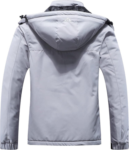 MOERDENG Women's Waterproof Ski Jacket Warm Winter Coat Outdoor Windbreaker Hiking Snowboarding Jacket