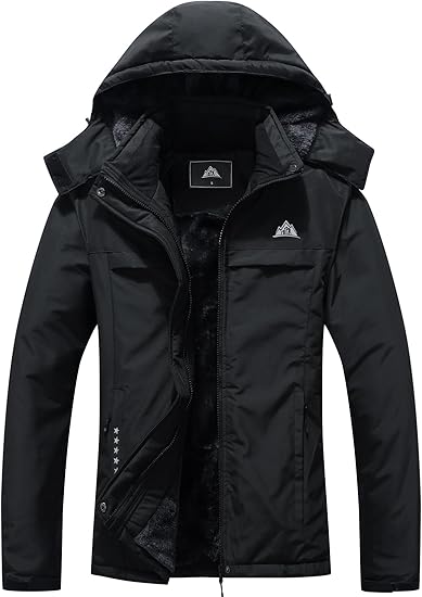 MOERDENG Women's Ski Jacket Warm Winter Coat Hooded Snowboarding Jackets Waterproof Mountain Windbreaker for Hiking Traval