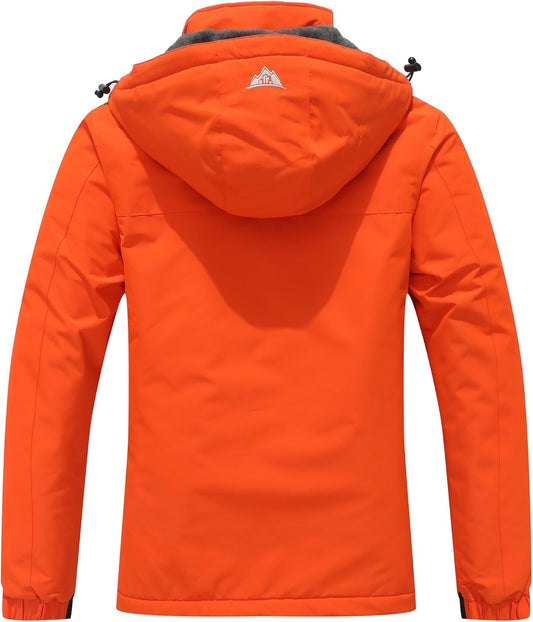 MOERDENG Women's Waterproof Ski Jacket Warm Winter Coat Outdoor Windbreaker Hiking Snowboarding Jacket