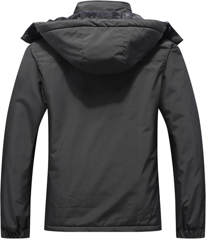 MOERDENG Women's Ski Jacket Warm Winter Coat Hooded Snowboarding Jackets Waterproof Mountain Windbreaker for Hiking Traval