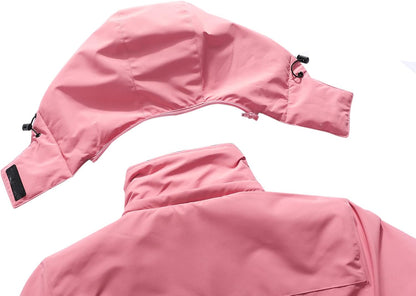 MOERDENG Women's Ski Jacket Warm Winter Coat Hooded Snowboarding Jackets Waterproof Mountain Windbreaker for Hiking Traval