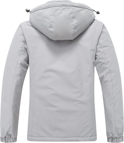 MOERDENG Women's Waterproof Ski Jacket Warm Winter Coat Hooded Snowboarding Jacket Snow Coat