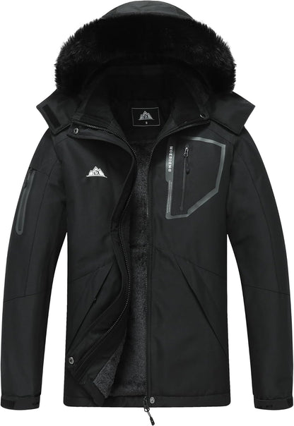 MOERDENG Women's Waterproof Snow Ski Jacket - Warm Winter Coat Insulated for Snowboarding, Mountain Hiking