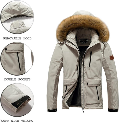 MOERDENG Women's Waterproof Ski Snow Jacket Winter Warm Hooded Snow Coat Mountain Windproof Ski Jacket For Women