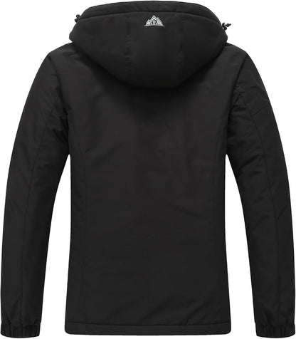 MOERDENG Women's Waterproof Ski Jacket Warm Winter Coat Hooded Snowboarding Jacket Snow Coat