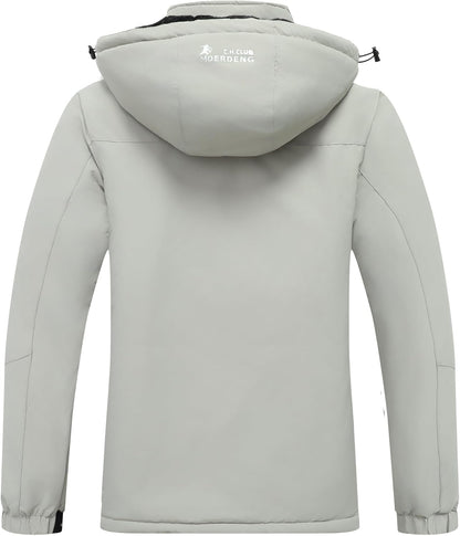 MOERDENG Women's Waterproof Ski Jacket Warm Winter Snow Coat Mountain Windbreaker Hooded Raincoat Jacket