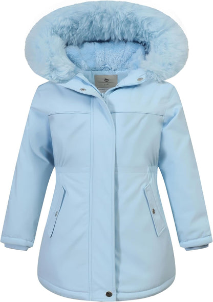 MOERDENG Girls Waterproof Winter Coat - Warm & Insulated