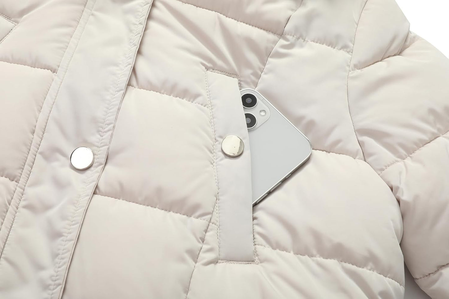 elastic windproof cuffs of MOERDENG womens long parka to lock in body heat and block chill
