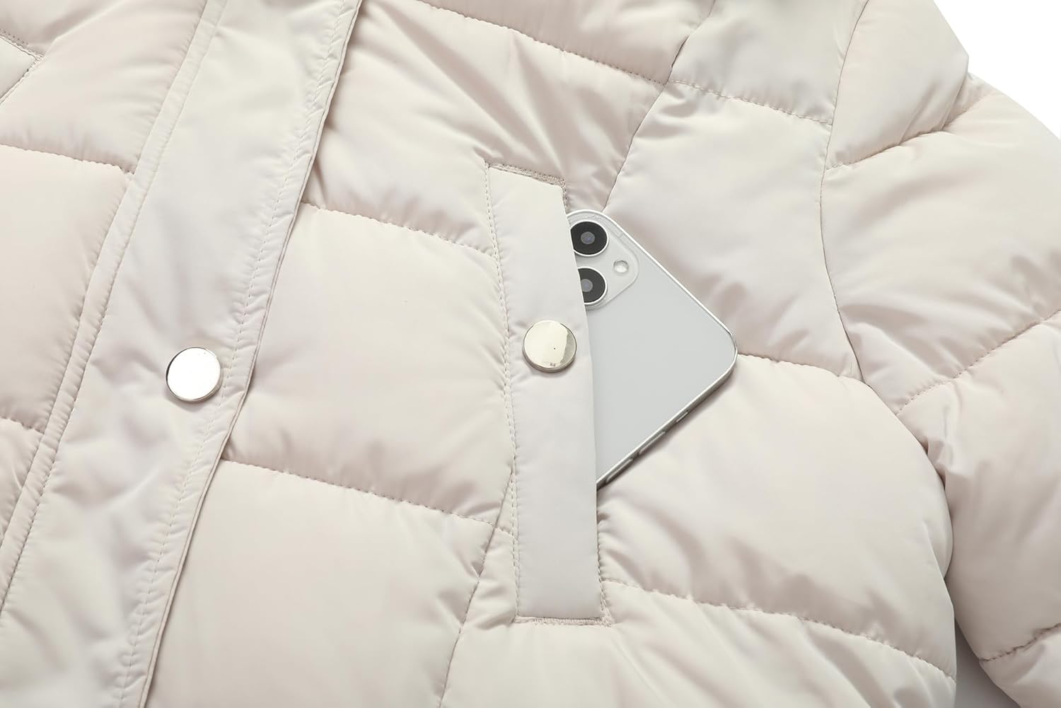 elastic windproof cuffs of MOERDENG womens long parka to lock in body heat and block chill
