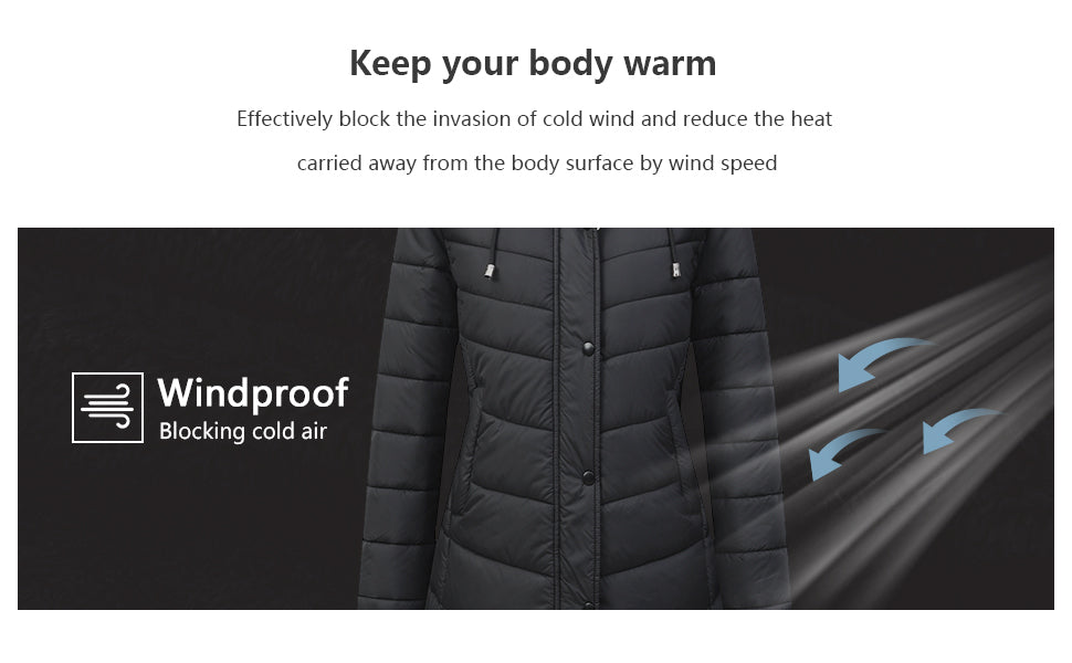 MOERDENG womens fleece-lined puffer coat for mountain hiking and outdoor camping trips
