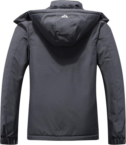 MOERDENG Women's Waterproof Ski Jacket Warm Winter Coat Outdoor Windbreaker Hiking Snowboarding Jacket